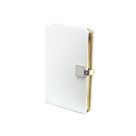 White & Gold A6 Notebook